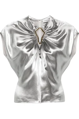 Lanvin Embellished lam?? top