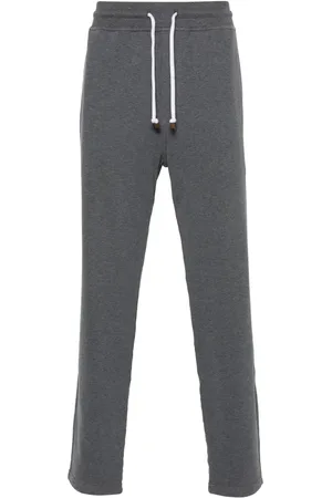 Brunello Cucinelli M??lange cotton track pants