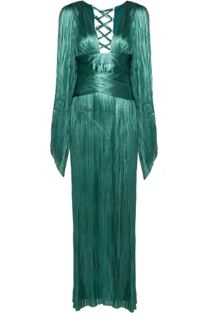 MARIA LUCIA HOHAN Alana pliss?? silk gown