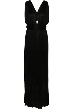 MARIA LUCIA HOHAN Kim pliss?? silk maxi dress