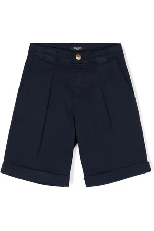 Balmain Pleated twill tailored shorts