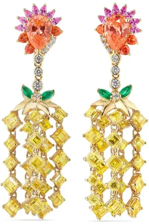 Anabela Chan 18kt gold Pineapple multi