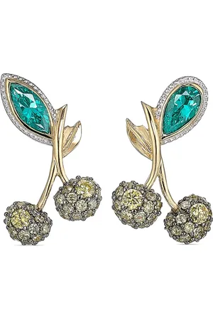 Anabela Chan 18kt yellow gold Cherry Stud multi