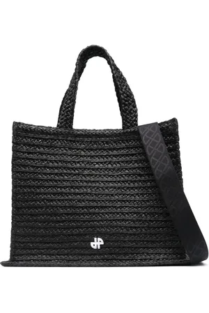 Patou Large JP raffia tote bag