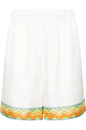 Casablanca Afro Cubism Tennis Club silk shorts