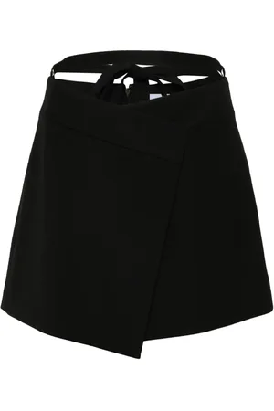 Patou Wraparound wool miniskirt