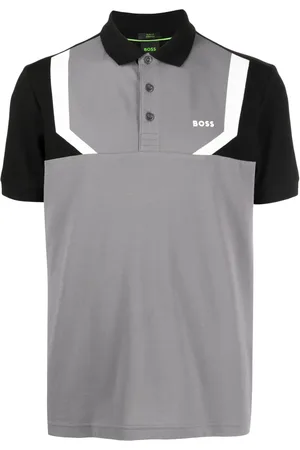 HUGO BOSS Panelled piqu?? polo shirt