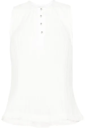 Lanvin Sleeveless pliss?? top