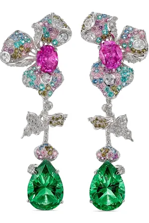 Anabela Chan 18kt white gold vermeil Garden Orchid multi
