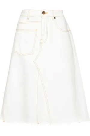 Tory Burch Deconstructed denim skirt