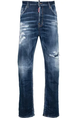 Dsquared2 Dark Ripped Cast Wash Bro straight