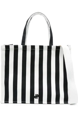Patou Large JP striped canvas tote bag