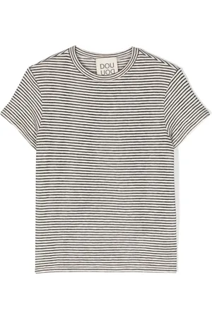 DOUUOD KIDS Striped cotton blend T