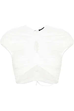 MUGLER Cropped mesh T