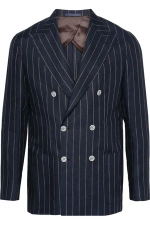 BARBA Pinstriped linen double