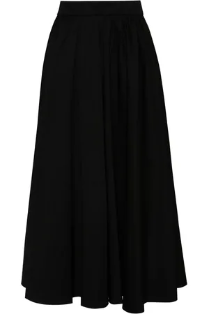 Patou Volume gabardine midi skirt