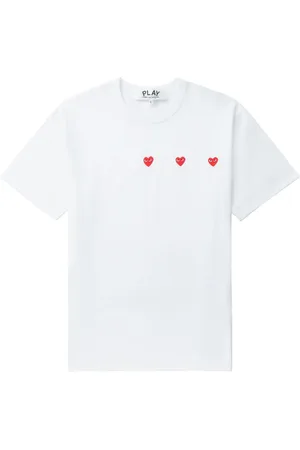 Comme des Garçons Triple Hearts cotton T