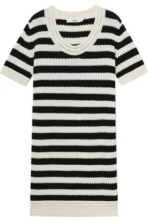 B+AB Horizontal stripe knitted short