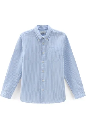 Woolrich Striped button