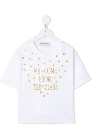 Alberta Ferretti Glitter slogan print T