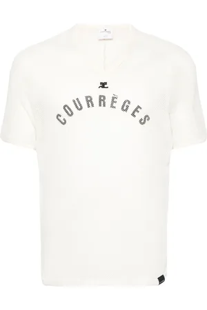 Courrèges Baseball printed mesh T