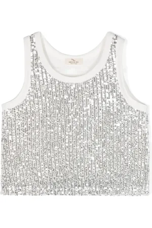 Le pandorine Sequin embellished cropped T