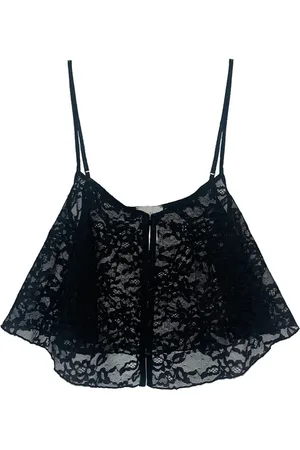 FLEUR DU MAL Venus Flutter lace camisole top