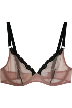 FLEUR DU MAL Sheer tulle demi bra