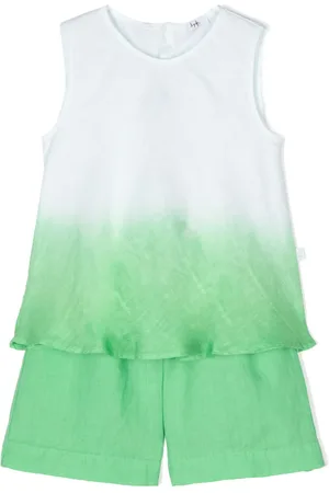Il gufo Chambray ombr?? shorts set