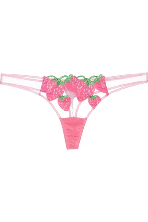 FLEUR DU MAL Wild Strawberry thong