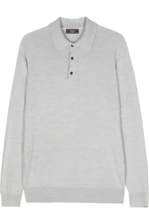 PESERICO SIGN M??lange longsleeved polo shirt
