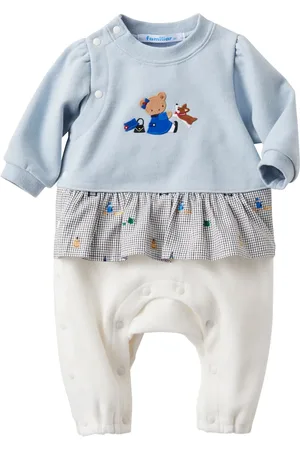 Familiar Appliqu??d cotton romper