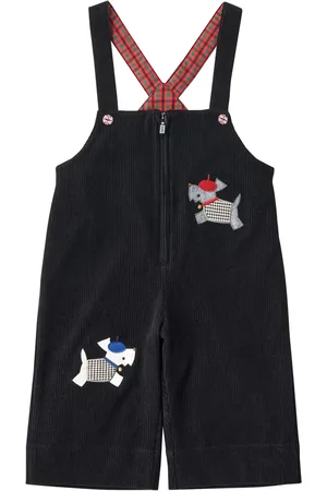 Familiar Appliqu?? corduroy dungarees