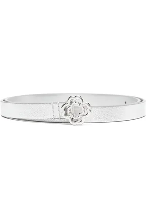 Maje Clover slim leather belt