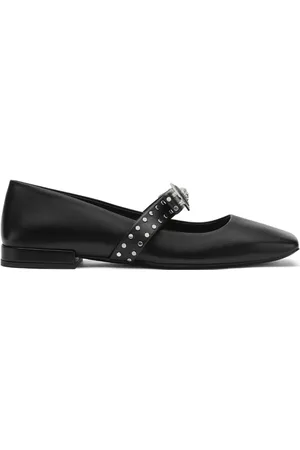 VERSACE Gianni Ribbon studded ballerina shoes