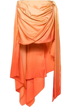 ZIMMERMANN Ombr?? draped midi skirt