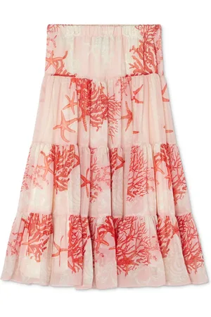 VERSACE Barocco Sea tiered skirt