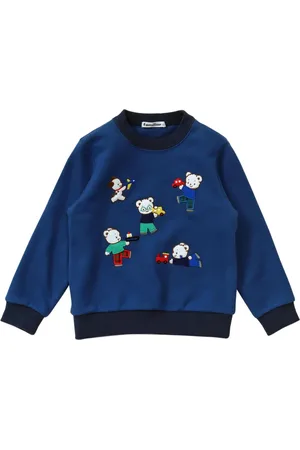 Familiar Appliqu?? cotton sweatshirt