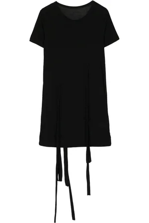 YOHJI YAMAMOTO Drawstring long cotton T
