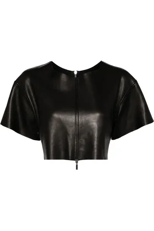 MATICEVSKI Cropped leather T