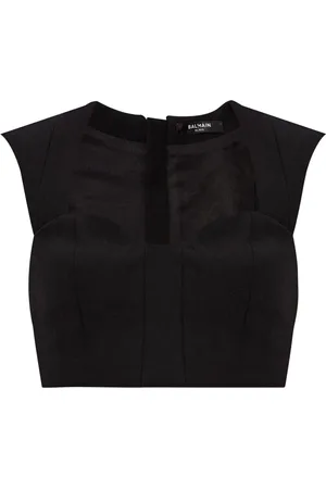 Balmain Panelled wool crop