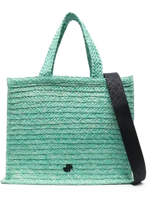 Patou Large JP raffia tote bag