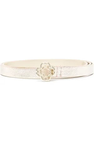 Maje Clover slim leather belt