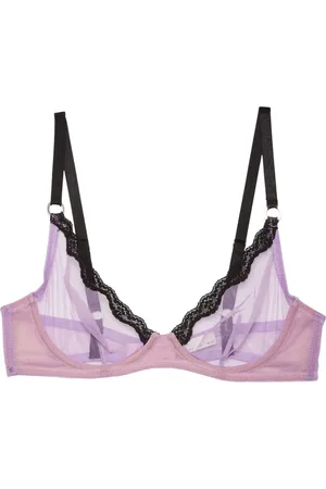 FLEUR DU MAL Sheer tulle demi bra