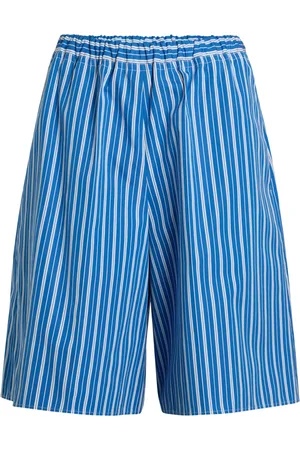 Patou Striped longline shorts