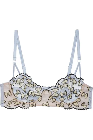 FLEUR DU MAL Farfalle embroidered balconette bra