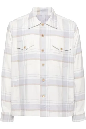 ELEVENTY Checked cotton shirt