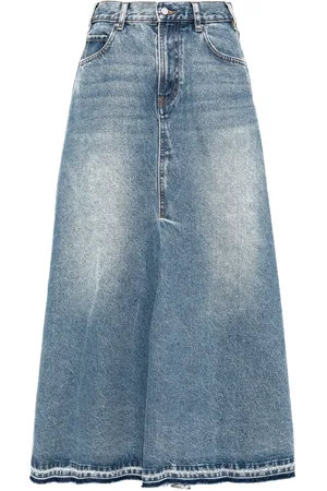 JNBY Distressed maxi denim skirt
