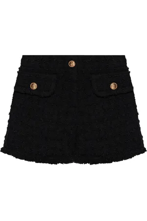 VERSACE Heritage tweed mini shorts