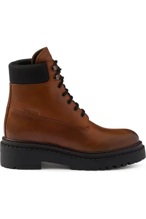 Prada Leather combat booties